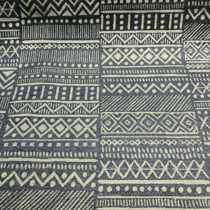 P Kaufmann Studio Bamako Stripe Nightfall Chenille Fabric - Nightfall Stripe, 54" Width (1 Yard)