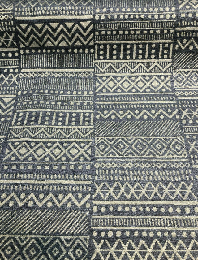 P Kaufmann Studio Bamako Stripe Nightfall Chenille Fabric - Nightfall Stripe, 54" Width (1 Yard)