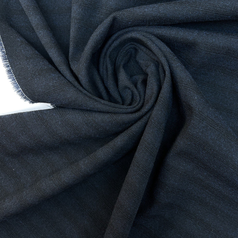 Wool Tweed Striped Fabric