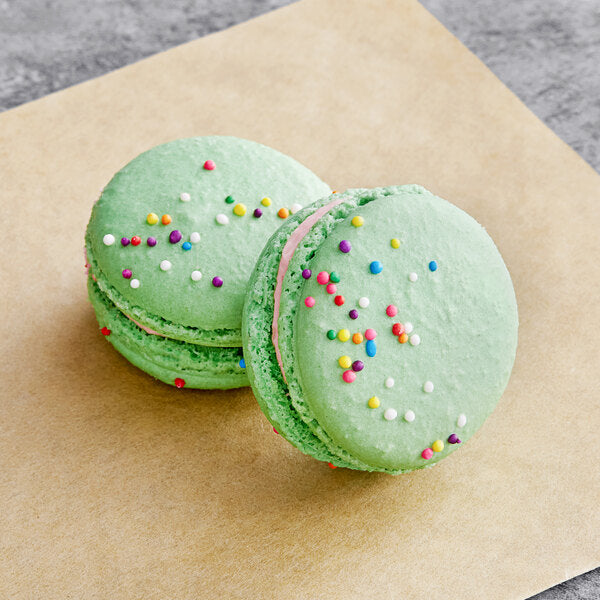 Macaron Centrale Green Rainbow Macaron - 50/Pack