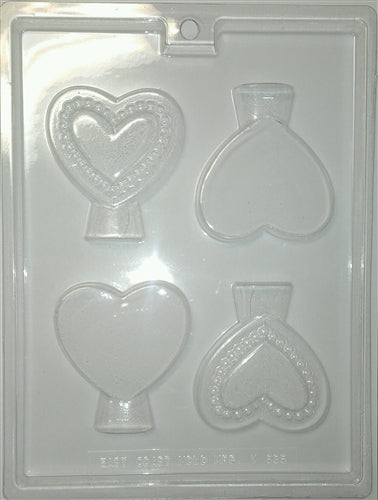 Heart On Stand Chocolate Mold - ECV635