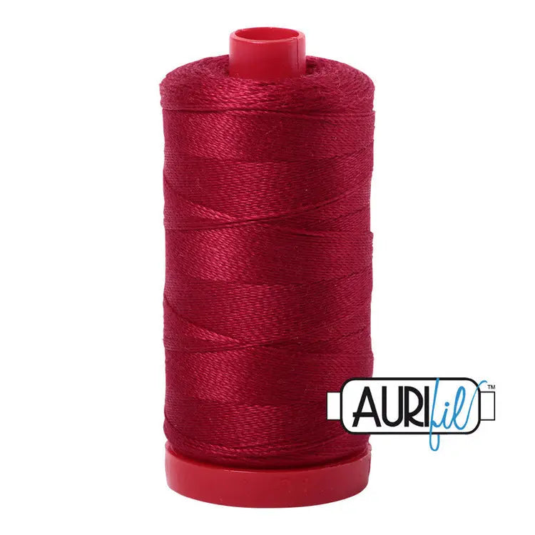 Cotton Thread 12 WT Red Wine Aurifil Large Spool