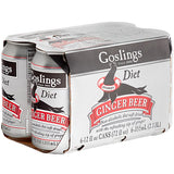 Goslings Diet Ginger Beer 12 fl. oz. Cans - 6/Pack