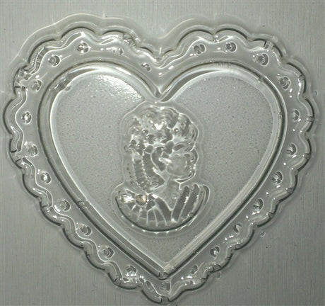 Molde de chocolate de camafeo y corazones con flores