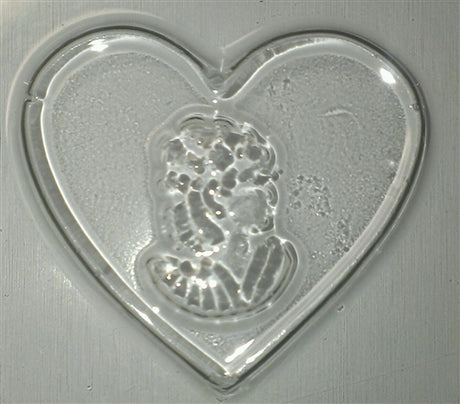 Molde de chocolate de camafeo y corazones con flores