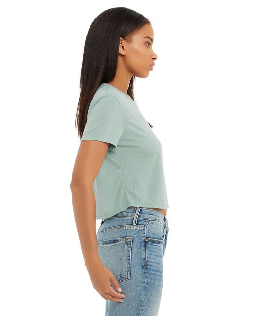 Bella + Canvas® Ladies Flowy Cropped T Shirt