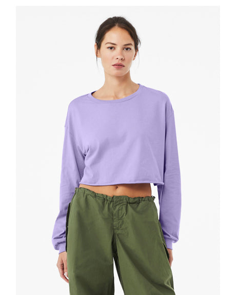 Bella + Canvas® Ladies Cropped Long Sleeve T Shirt