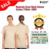 Next Level® Neutrals Crewneck Unisex Cotton Short Sleeve T-Shirt