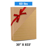 30''x833' Gold Dot & Stripe Best Reversible Papers for All Your Gifts
