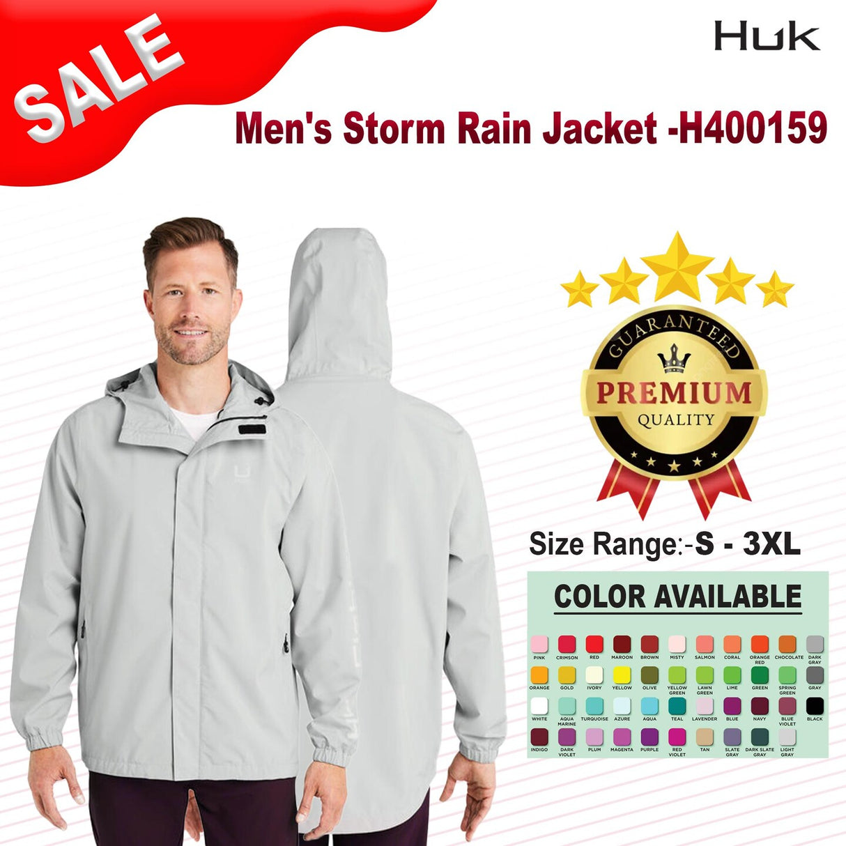 HUK® Men's Storm Rain Jacket