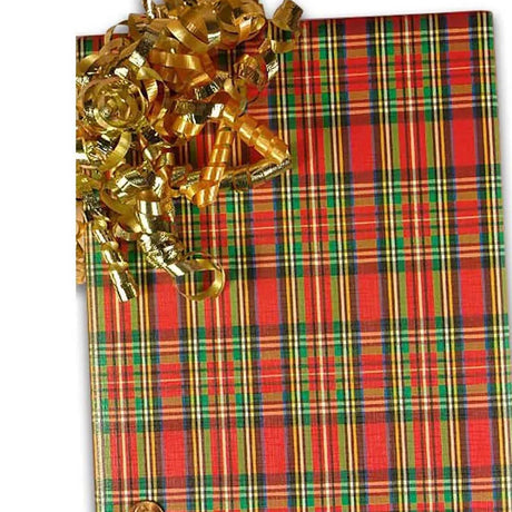 Plaid Christmas Wrapping Paper Embossed Plaid 30 ''*417 '
