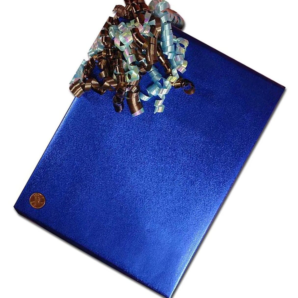 Royal Blue Embossed Metallic Wrapping Paper Pattern 24" x 417" Roll