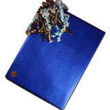 Royal Blue Embossed Metallic Wrapping Paper Pattern 24" x 417" Roll