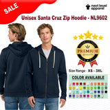 Next Level® Apparel Unisex Santa Cruz Zip Long Sleeve Hoodie