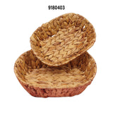 Oval Natural Rush Basket Tray 9" x 11.75"
