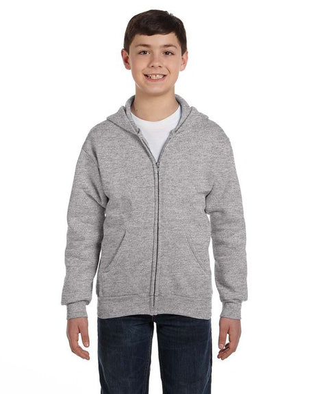 Hanes® Youth Full-Zip Hooded Sweatshirt