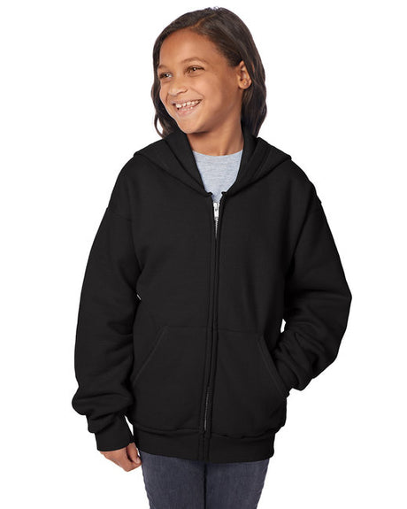 Hanes® Youth Full-Zip Hooded Sweatshirt