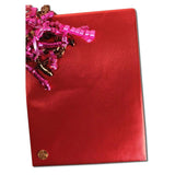 Cranberry Red Embossed Metallic Wrapping Paper 30" x 833" Jumbo Roll