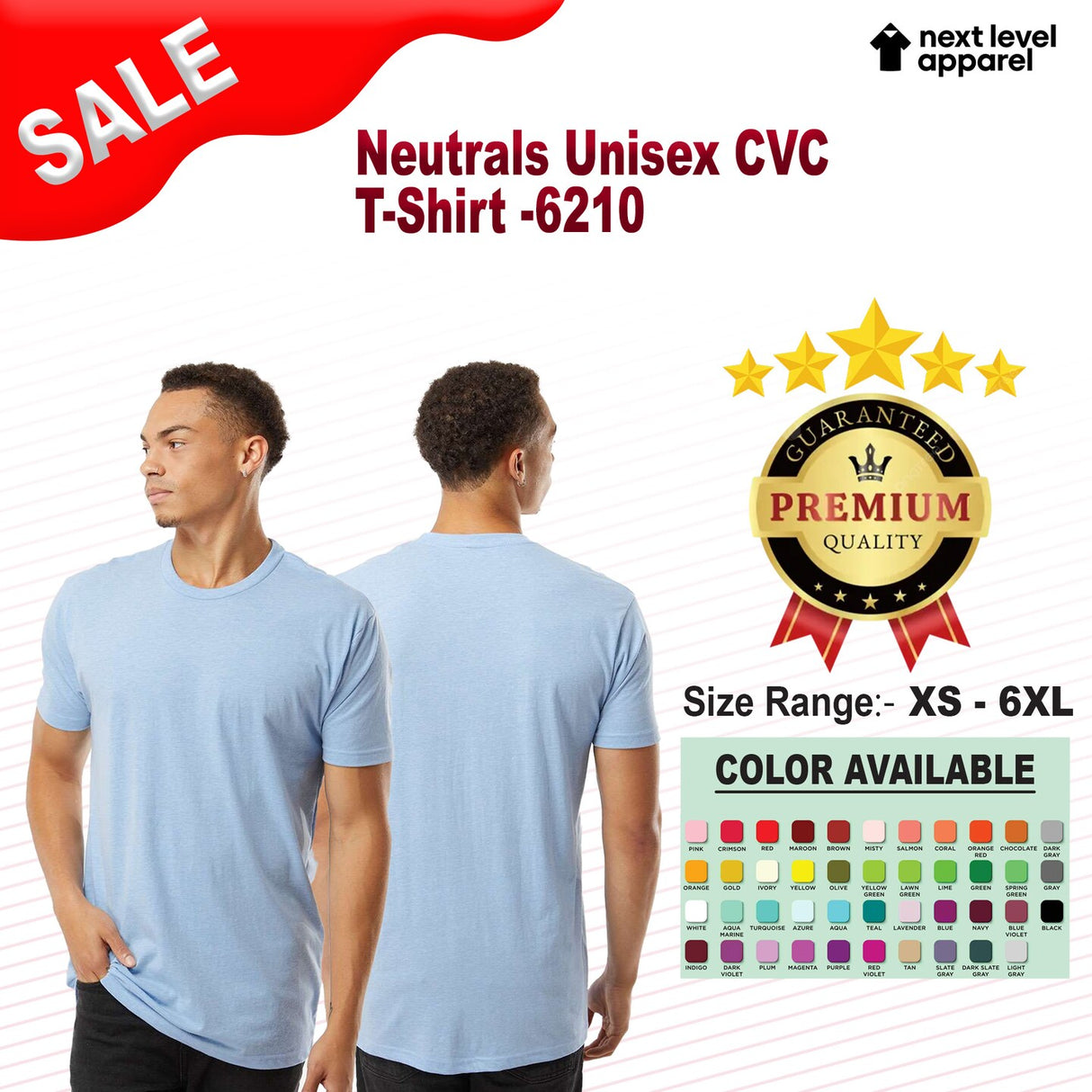 Next Level® Neutrals Unisex CVC Crewneck Short Sleeve T-Shirt