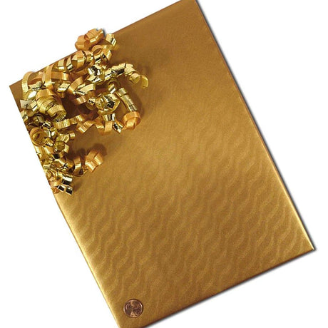 Sand Dunes Embossed Metallic Wrapping Paper 30" x 833" Jumbo Roll