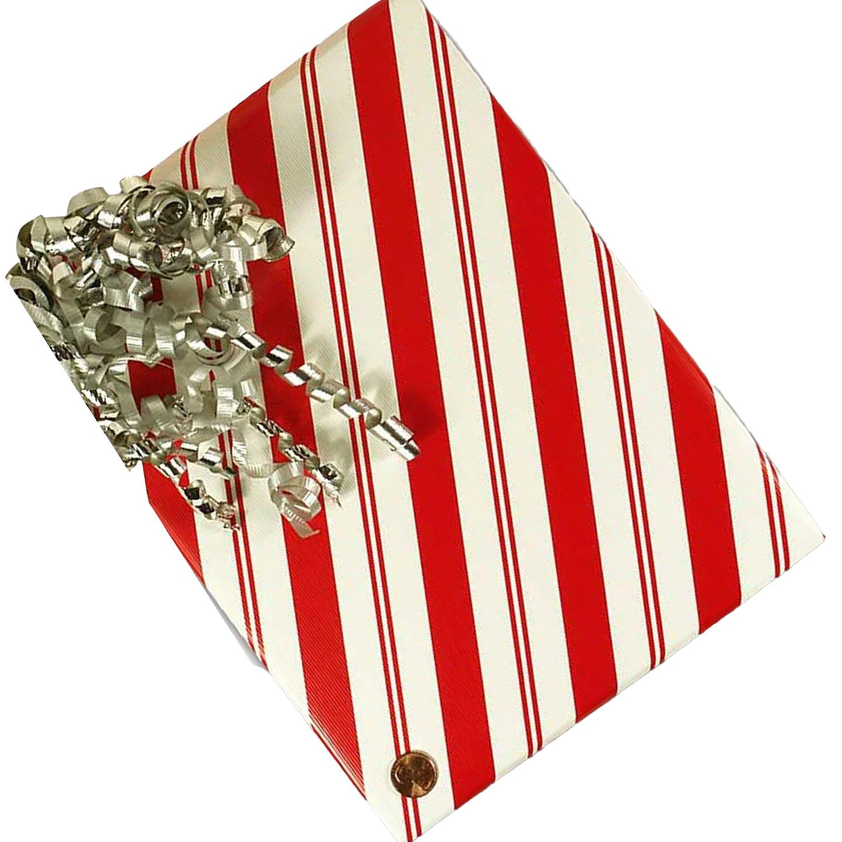 Striped Christmas Wrapping Paper Diagonal Peppermint Stripe 30''x417'