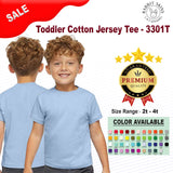 RADYAN® Toddler Cotton Crewneck Short Sleeve Jersey T-Shirt -3301T