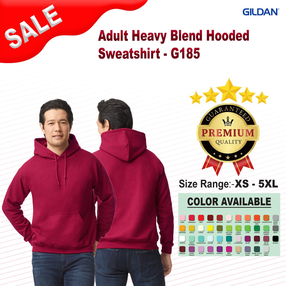 Gildan® Unisex Heavy Blend Long Sleeve Hooded Sweatshirt