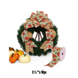 Pumpkin Patch Natural Wired Ribbon 2.5" x 10 Yards