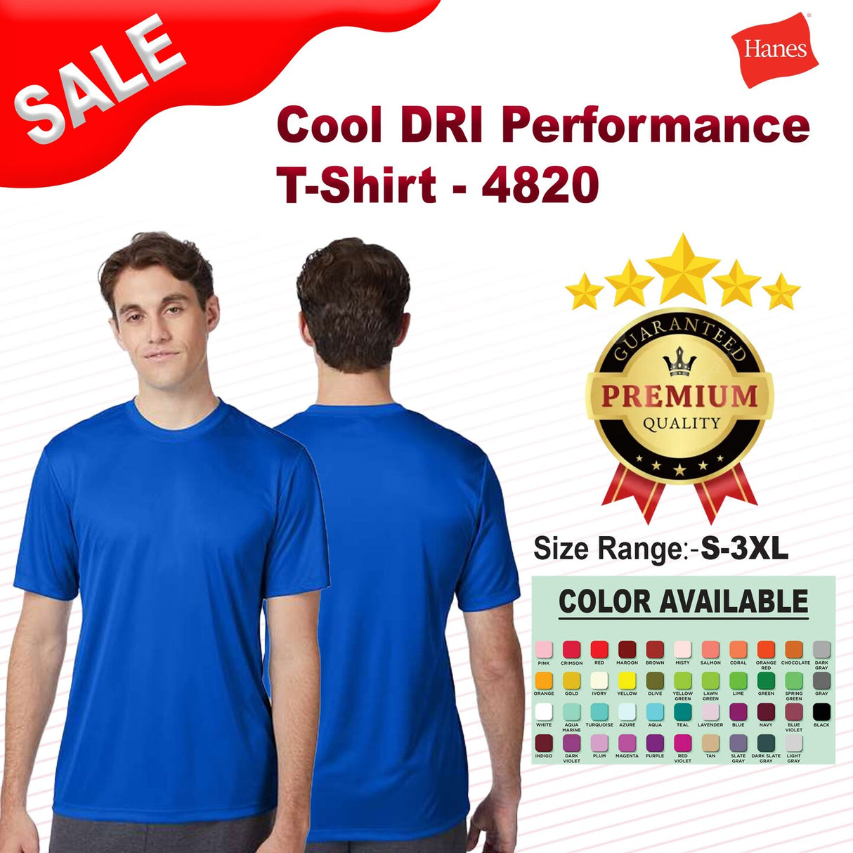 Hanes® Cool DRI Performance Crewneck Short Sleeve T-Shirt