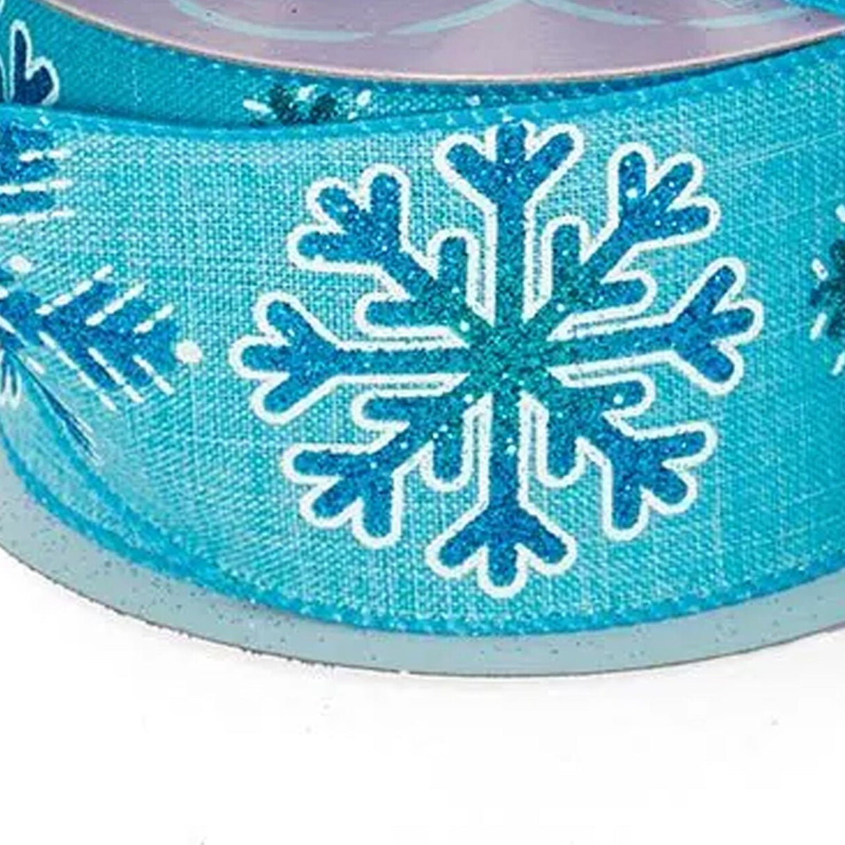 Blue Snowflake Christmas Ribbon - 10 Yards x 2.5 Inches 1 / ROLL