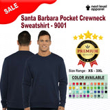 Next Level® Santa Barbara Pocket Crewneck Long Sleeve Sweatshirt