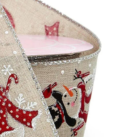 1 Roll Christmas Ribbons for Craft Projects 2.5" x 10 yd
