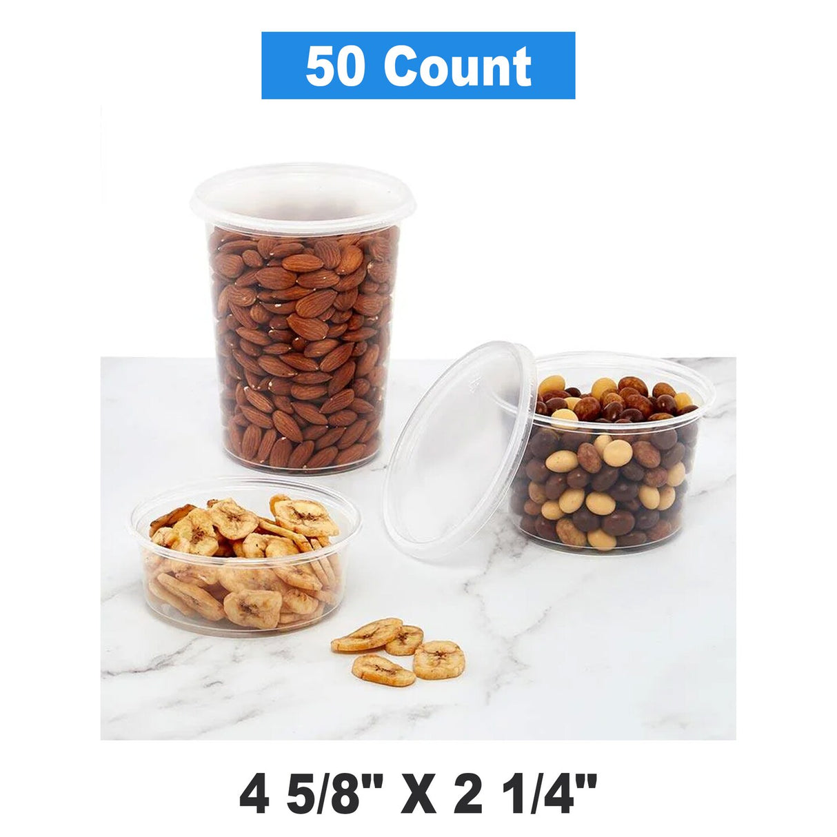 Clear Round Polypropylene Container 4 5/8" x 2 1/4"