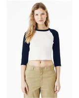 Bella + Canvas® Ladies Micro Ribbed Three Quarter Raglan Baby T Shirt