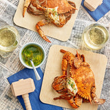 Chesapeake Crab Connection Large/Extra Large 6" - 7" Extra Seasoned Steamed Female Crab - 12/Case
