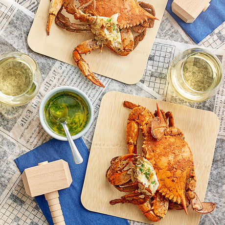Chesapeake Crab Connection Small-Extra Large 5" - 7" Extra Seasoned Steamed Female Crab - 1 Bushel