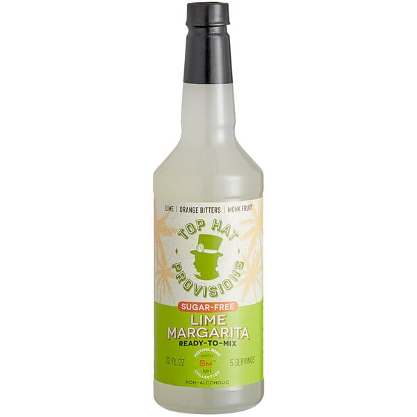 Top Hat Provisions Sugar-Free Margarita Mix 32 fl. oz. - 12/Case