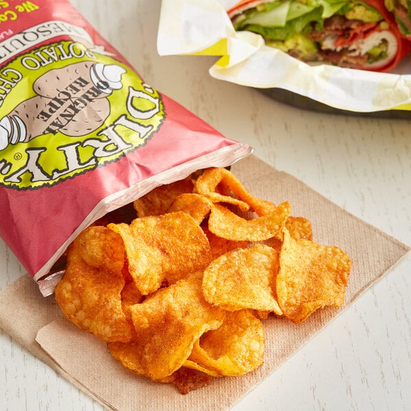 Dirty Potato Chips Mesquite BBQ Potato Chips 2 oz. - 25/Case