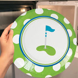 8 Ct. Golf Par-Tee Paper Dessert Plates 7" Golf Party Plates