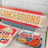 8 Ct. Movie Party Snack Bar Square Paper Dessert Plates 7" Disposable Plates, Cinema-Themed Party Tableware