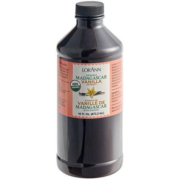 LorAnn Oils Organic Madagascar Vanilla Extract - 16 fl. oz.