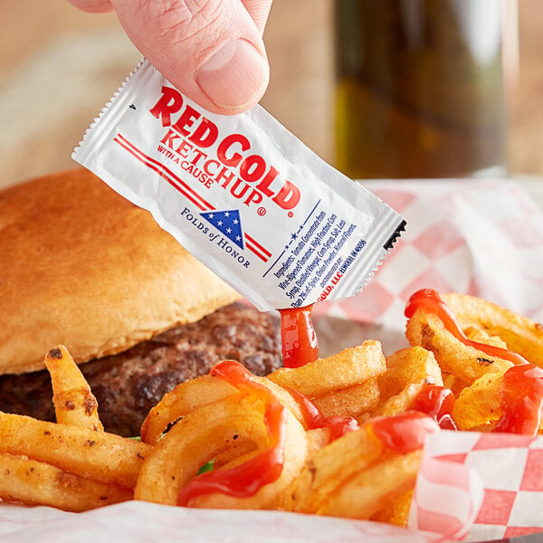 Red Gold 9 Gram Ketchup Packets - 1,000/Case