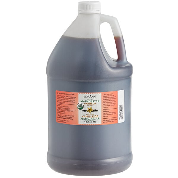 LorAnn Oils Organic Madagascar Vanilla Extract - 1 Gallon