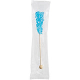 Roses Dryden and Palmer Blue Raspberry Wrapped Rock Candy Swizzle Stick - 72/Case