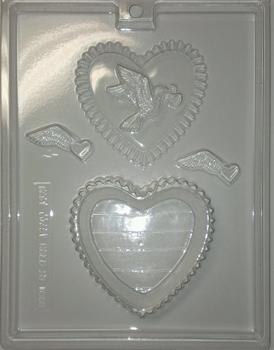 Dove Heart Pour Box Chocolate Mold - ECAO1088