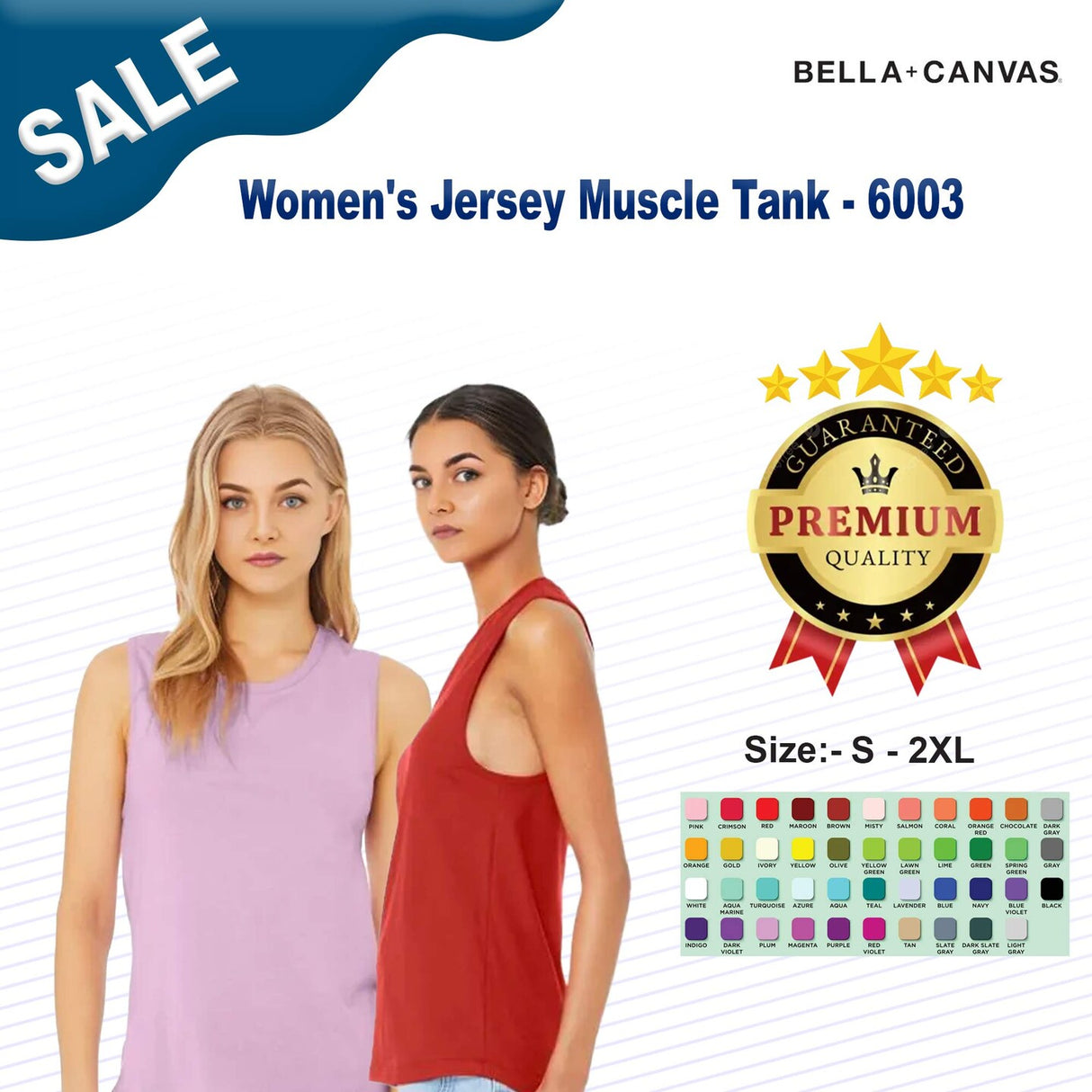 BELLA + CANVAS® Women's Jersey Muscle Tank - 6003