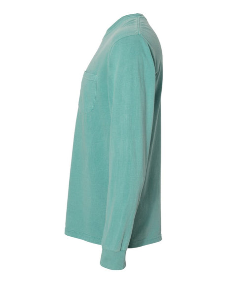 Comfort Colors® Garment-Dyed Heavyweight Long Sleeve Pocket T-Shirt