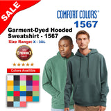 Comfort Colors® Garment-Dyed Hooded Long Sleeve Sweatshirt