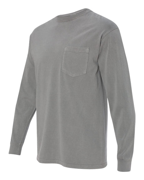 Comfort Colors® Garment-Dyed Heavyweight Crewneck Long Sleeve Pocket T-Shirt