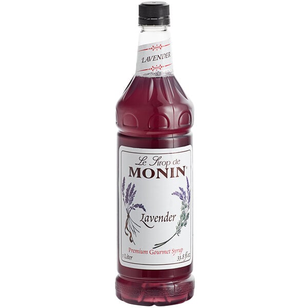 Monin Premium Lavender Flavoring Syrup 1 Liter - 4/Case